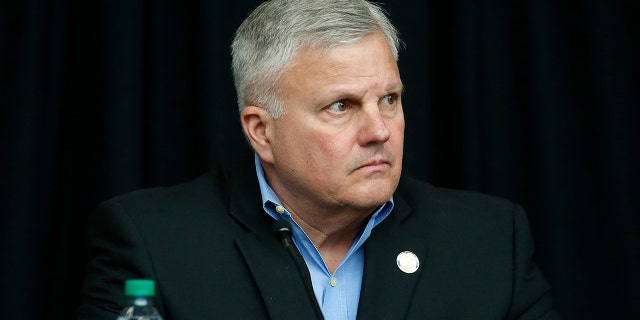 Michael Kopy attends a press conference in New York, United States, on March 30, 2020. US Army Corps of Engineers completes a temporary field hospital at the Jacob K. Javits Convention Center as the coronavirus continues to spread on March 30, 2020 in New York City.(Photo by John Lamparski/NurPhoto via Getty Images)