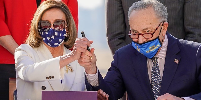 House Speaker Nancy Pelosi of California and Senate Majority Leader Chuck Schumer of New York have moved trillions of dollars of spending bills through Congress over the last two years.