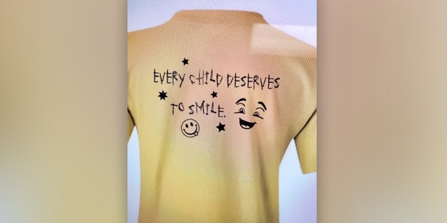 Peyton's t-shirts that raise money for her charity Eye of a Child (Courtesy L. Anderson/_eyeofachild)