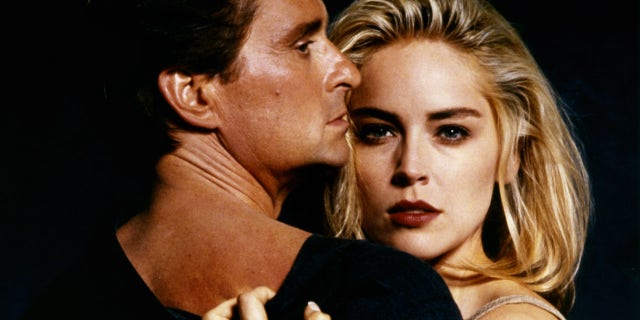 Michael Douglas and Sharon Stone in ‘Basic Instinct.’