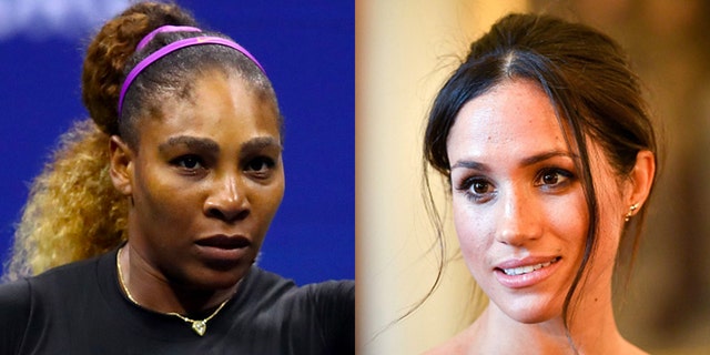 Meghan Markle (right), a tennis fan, is friends with Serena Williams (left)