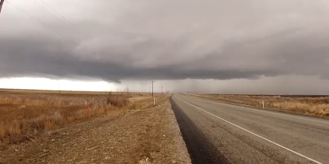 Saturday an ominous view in Randall County, Texas.  (FOX 34 of the Sheriff of Lubbock and Randall County)