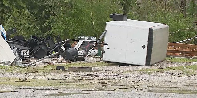 Heavy storm damage in Alabaster, Alabama