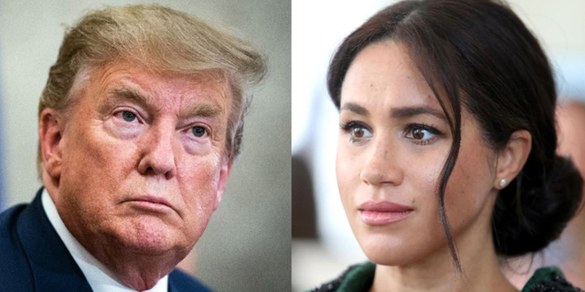 Former U.S. President Donald Trump and Meghan, Duchess of Sussex. 