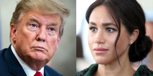 Former U.S. President Donald Trump and Meghan, Duchess of Sussex. 