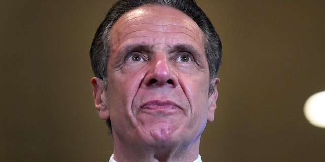 Gov. Andrew Cuomo listens to speakers at Grace Baptist Church, a new pop-up vaccination site, in Mt. Vernon, N.Y., Monday, March 22, 2021. (AP Photo/Seth Wenig, Pool)