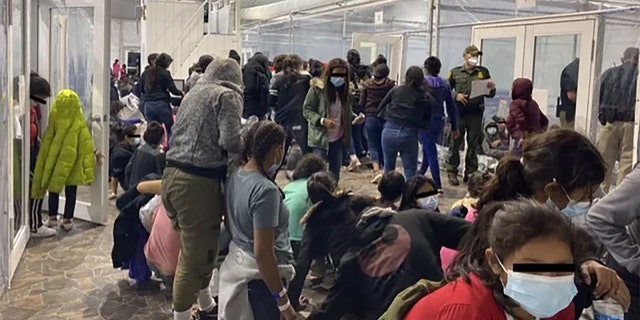 A photo of a CBP overflow facility for migrants in Donna, Texas. (Office of Rep. Henry Cuellar, D-Texas)