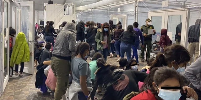 A photo of a CBP overflow facility for migrants in Donna, Texas. (Office of Rep. Henry Cuellar, D-Texas)