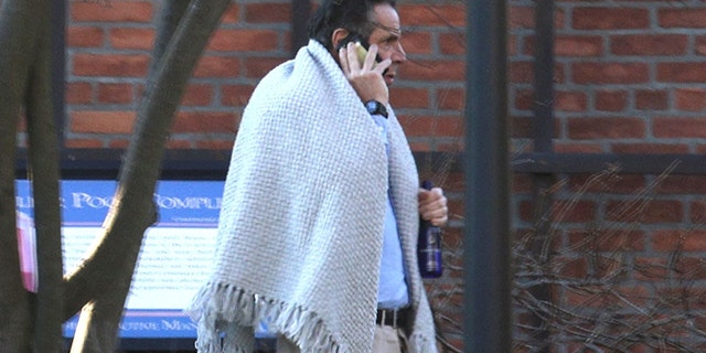 New York Gov. Andrew Cuomo is seen outside his home last month. (Reuters)