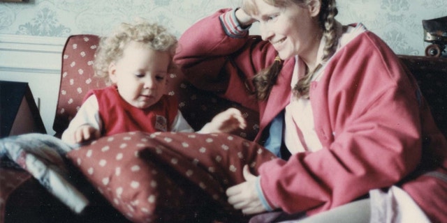 Dylan Farrow and his mother Mia Farrow.