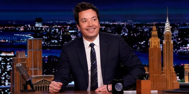 Jimmy Fallon at desk