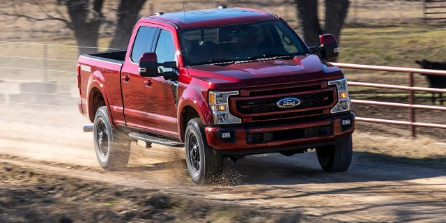 The Lariat Sport appearance package adds body-color grill, bumper and mirror caps.