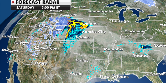 Expected radar conditions on Saturday. (Fox News)