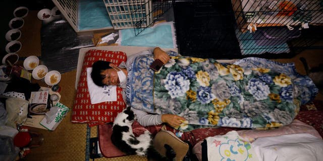 Kato, 57, has been taking care of dozens of cats in Fukushima for the last decade. (Reuters)