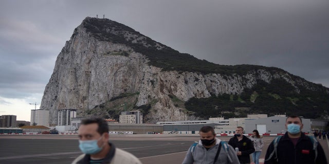 Gibraltar has become the "first nation in the world" to vaccinate its entire adult population against COVID-19. (JORGE GUERRERO/AFP via Getty Images)