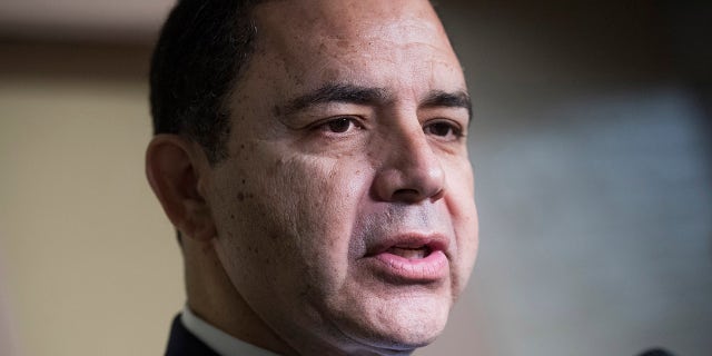 Rep. Henry Cuellar, D-Texas, talks with reporters in the Capitol after a meeting of House Democrats on Thursday, June 27, 2019. (Photo By Tom Williams/CQ Roll Call)