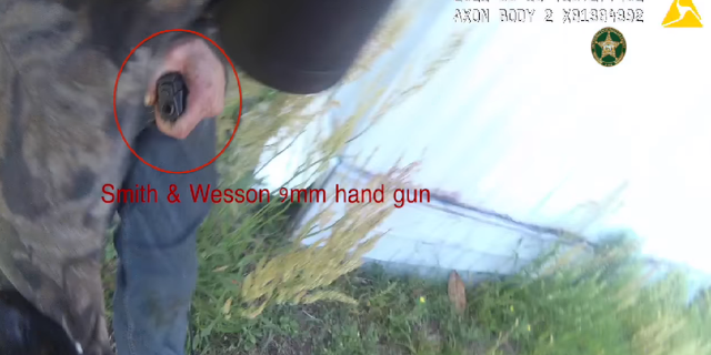 The suspect pointed a gun at the deputy while resisting arrest, police say. (Marion County Sheriff's Office)