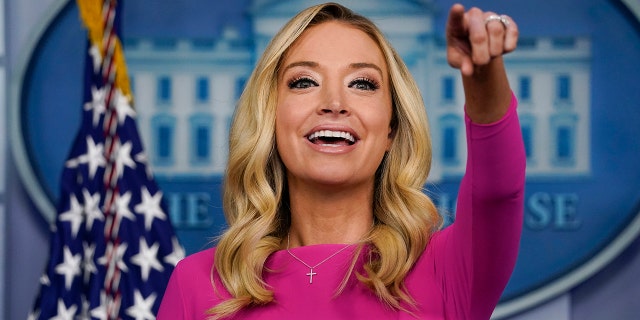 FILE - In this Dec. 2, 2020 file photo, White House press secretary Kayleigh McEnany speaks during a briefing at the White House in Washington. McEnany has signed on as a Fox News contributor. (AP Photo/Evan Vucci)