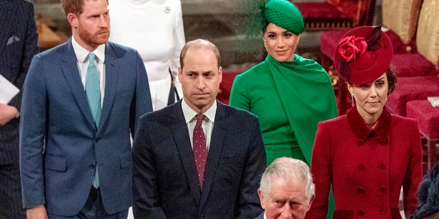 Prince Harry, Duke of Sussex, Meghan, Duchess of Sussex, Prince William, Duke of Cambridge, Catherine, Duchess of Cambridge and Prince Charles, Prince of Wales attend Commonwealth Day Service 2020 on March 9, 2020 in London, England . 