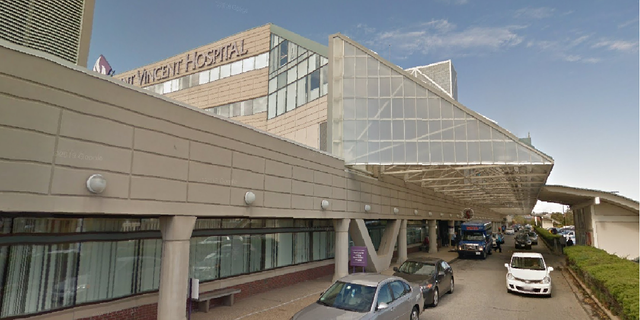 Nurses at St. Vincent Hospital in Worcester, Mass., say they are required to care for five patients at a time, a difficult task with COVID-19 precautions and care requirements. (Google Maps)