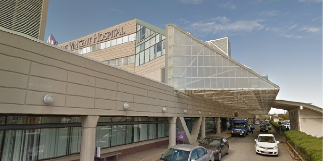 Nurses at St. Vincent Hospital in Worcester, Mass., say they are required to care for five patients at a time, a difficult task with COVID-19 precautions and care requirements. (Google Maps)