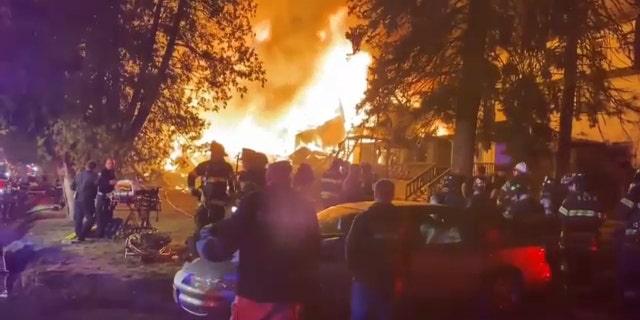 Firefighters and emergency personnel continued to fight hell into the wee hours of the morning