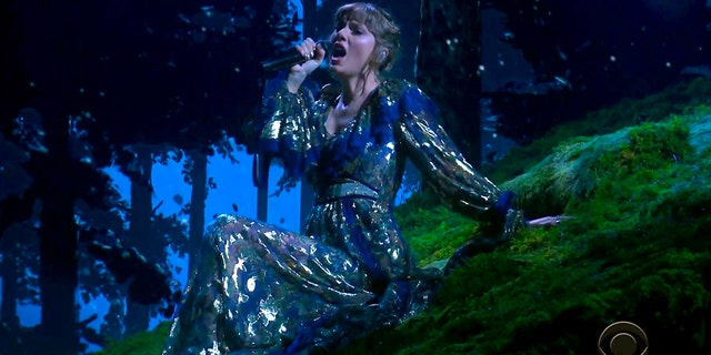 Taylor Swift performs a medley at the 63rd annual Grammy Awards.