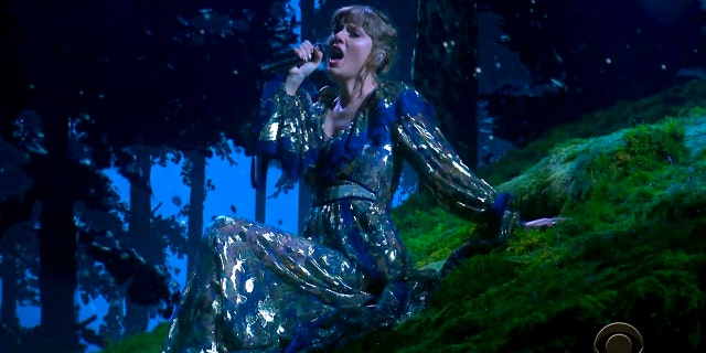 Taylor Swift performs a medley at the 63rd annual Grammy Awards.