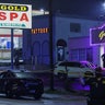City of Atlanta police officers outside of Gold Spa after deadly shootings at a massage parlor and two day spas in the Atlanta area, in Atlanta, Ga., March 16, 2021. (REUTERS/Chris Aluka Berry)
