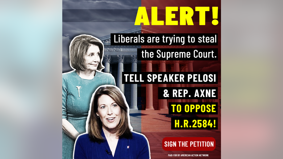 The American Action Network, a conservative advocacy group, is going up in 14 congressional districts controlled by House Democrats with ads targeting the push by some progressives in Congress to expand the number of Supreme Court justices.