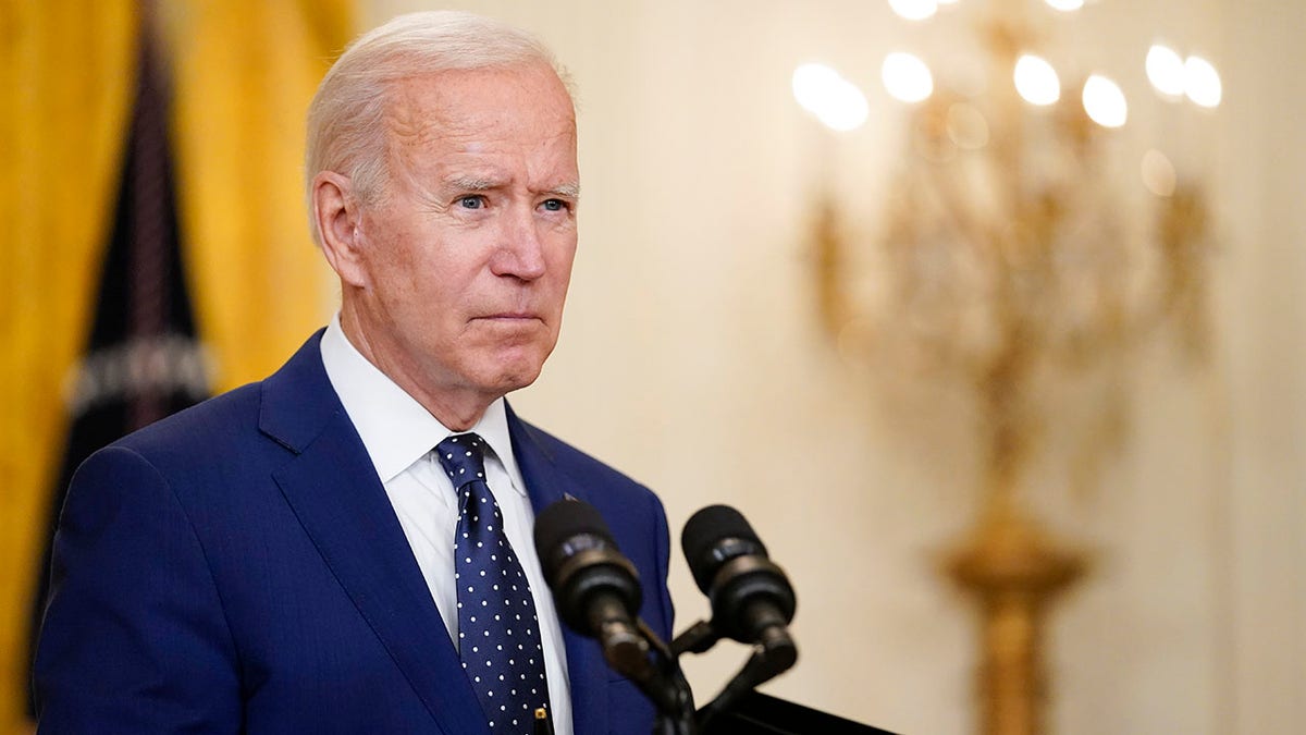 In this April 15, 2021 file photo, President Biden speaks about Russia in the East Room of the White House in Washington. (AP Photo/Andrew Harnik, File)