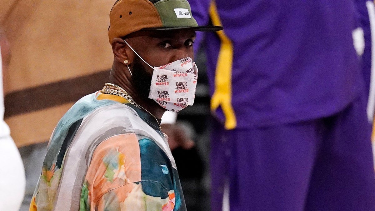 LeBron in a mask