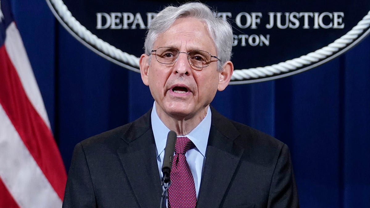 Attorney General Merrick Garland speaks about a jury's verdict in the case against former Minneapolis Police Officer Derek Chauvin in the death of George Floyd, at the Department of Justice, Wednesday, April 21, 2021 in Washington. (AP Photo/Andrew Harnik, Pool)