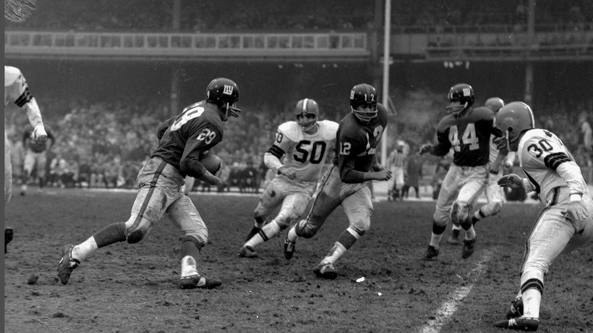 Pete Hall (12) played one season for the Giants. (Photo by NY Daily News Archive via Getty Images)