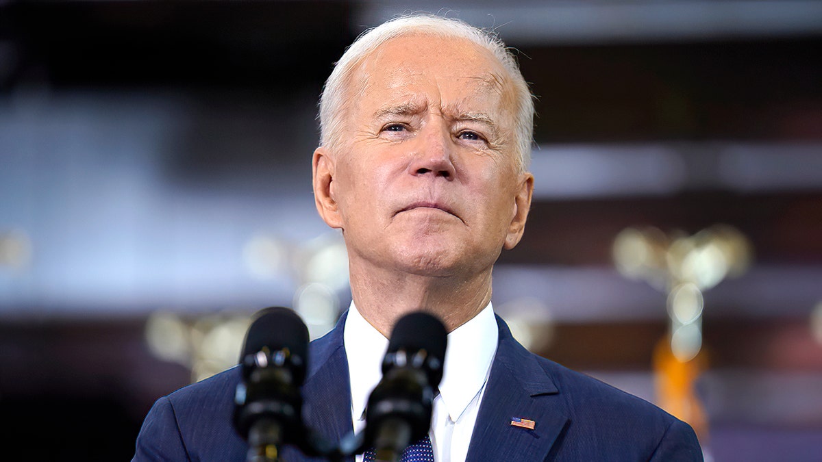 Biden addressing a crowd