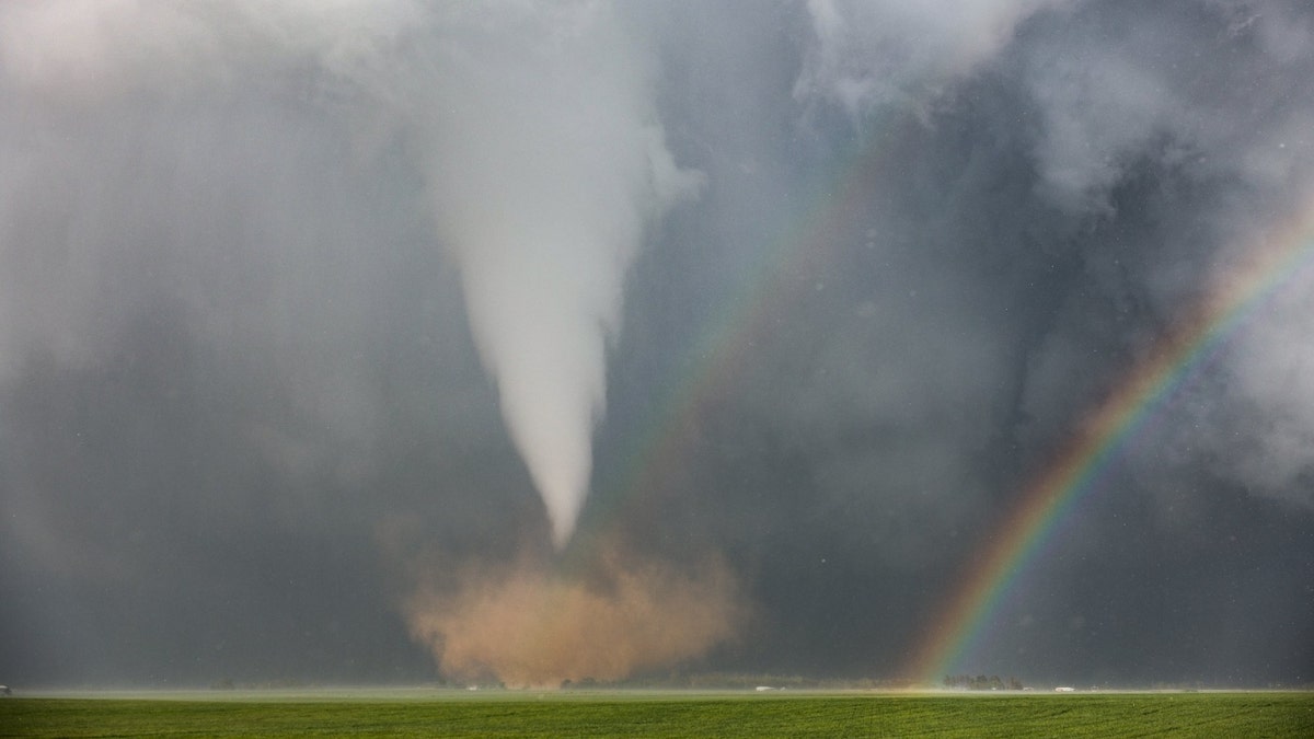 Vernon, Texas, tornado and double rainbow (Credit: Will Leverett)