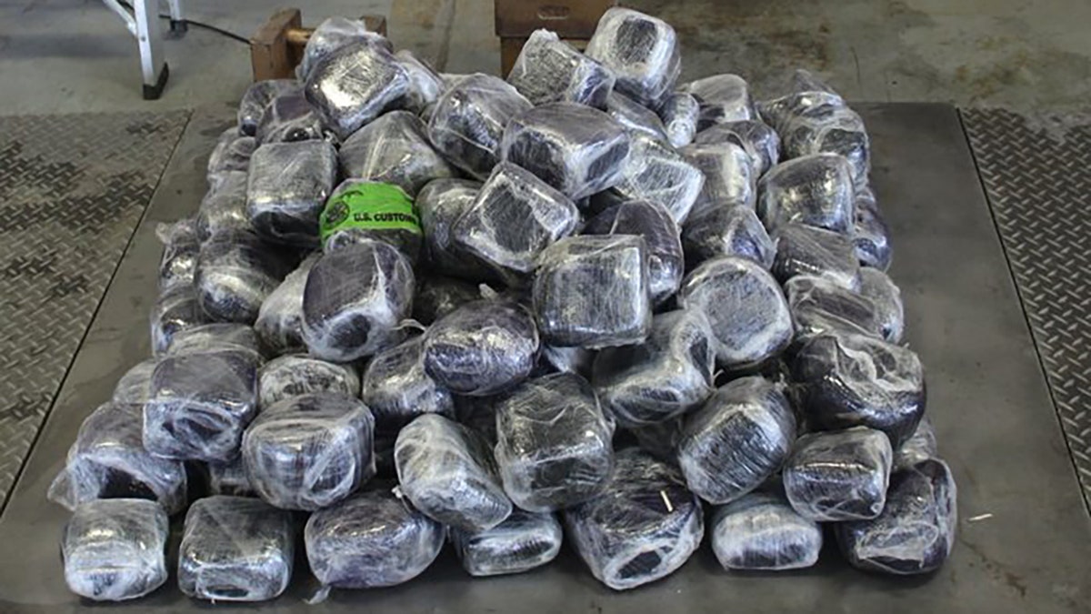 CBP South Texas tweeted a picture of the drugs smuggled in the produce, which they described as "funky pickles." 