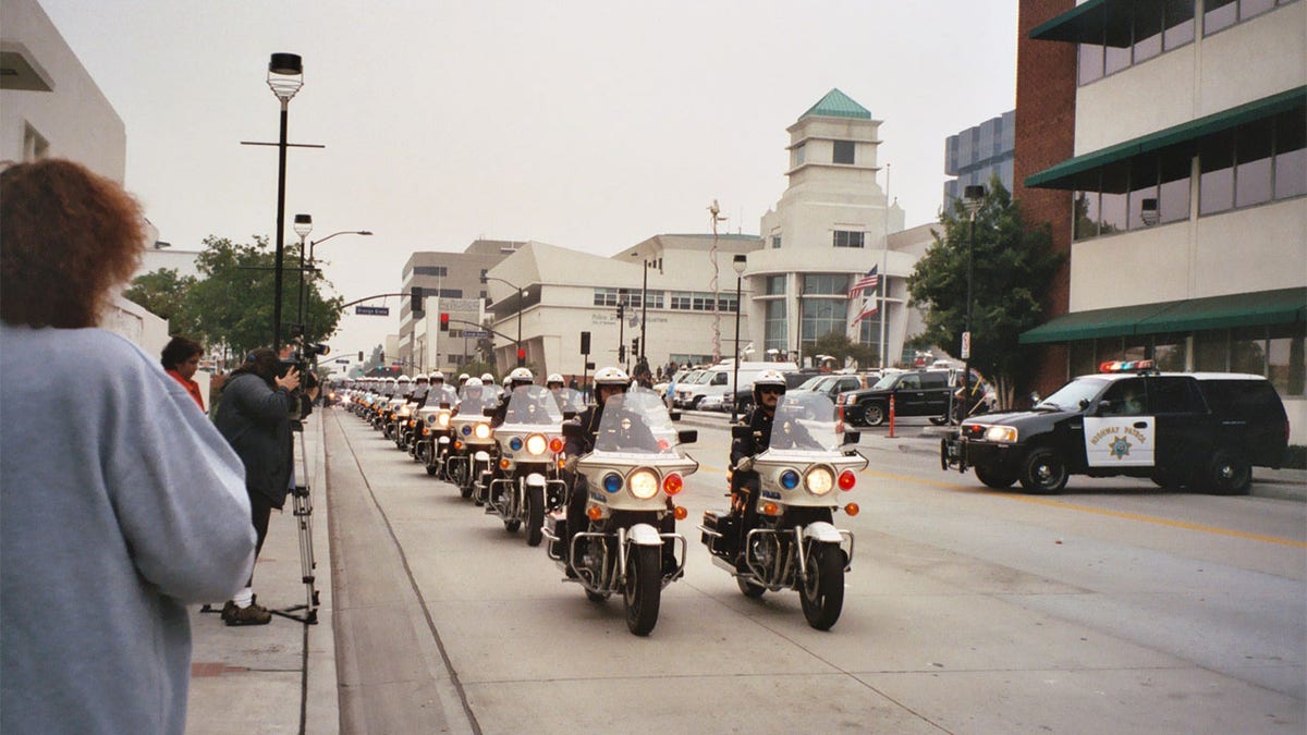 Funeral motorcade for Matthew Pavelka. The late officer is the subject of a new documentary on discovery+ titled 'American Cartel.'