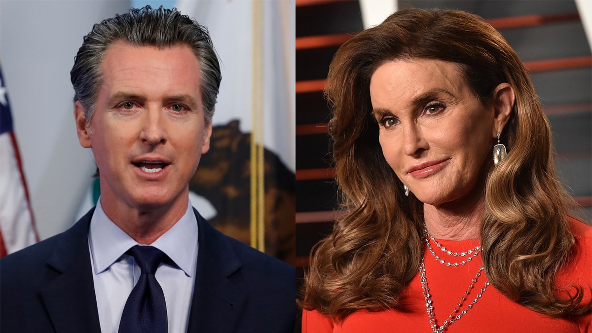 Gavin Newsom and Caitlyn Jenner