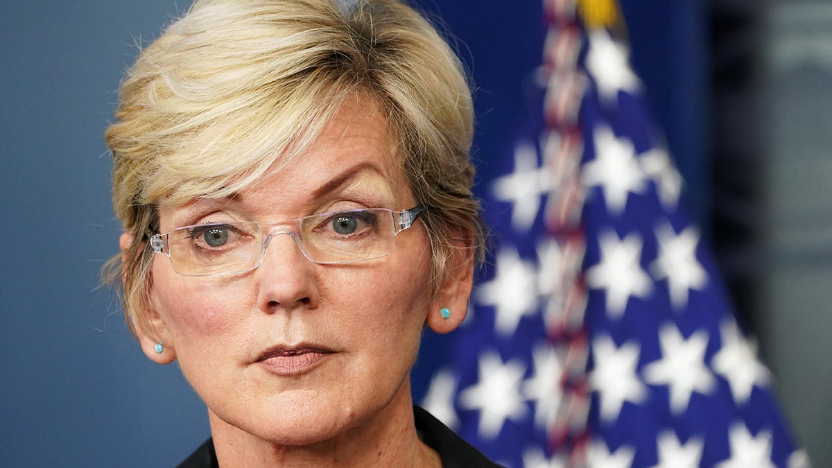 U.S. Secretary of Energy Jennifer Granholm holds a press briefing at the White House in Washington, U.S., April 8, 2021.