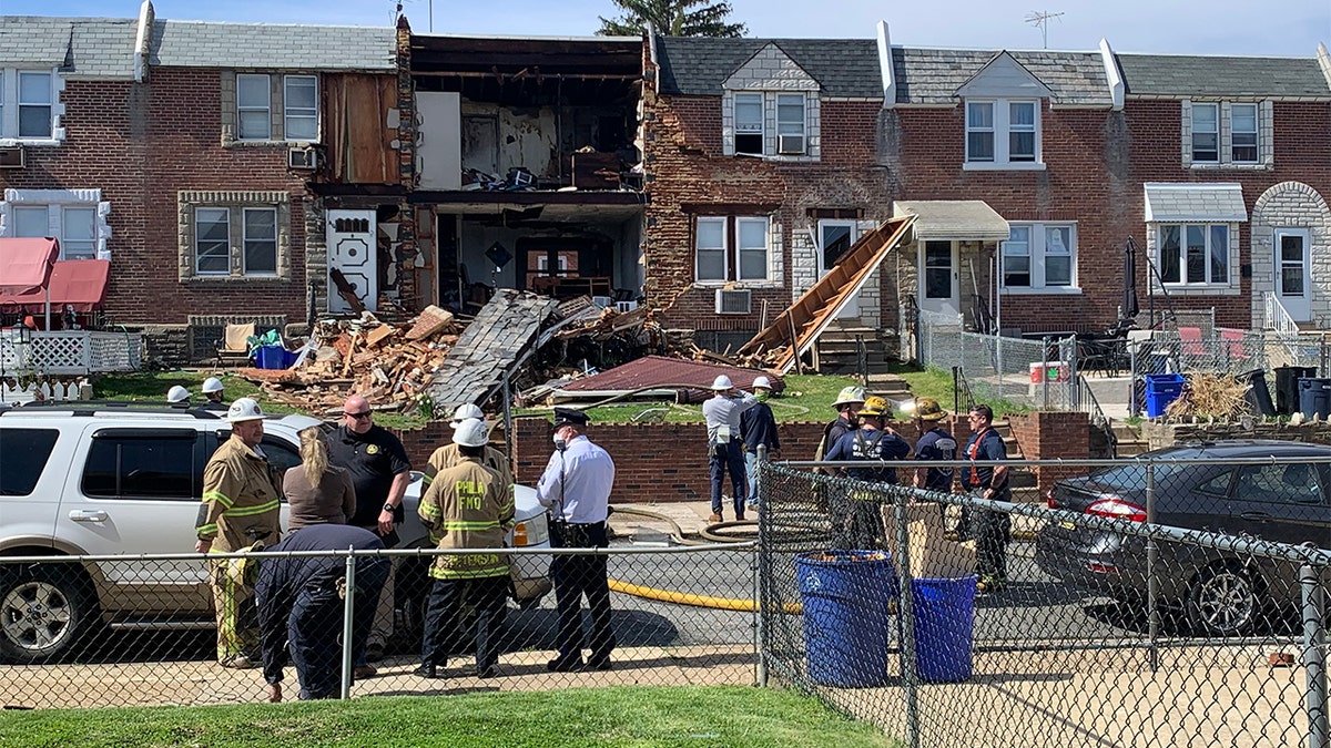 The Philadelphia Fire Department battled a fire, which followed the blast. (FOX29)