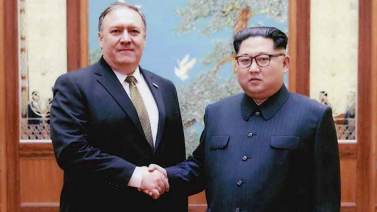 Mike Pompeo and Kim Jong Un
