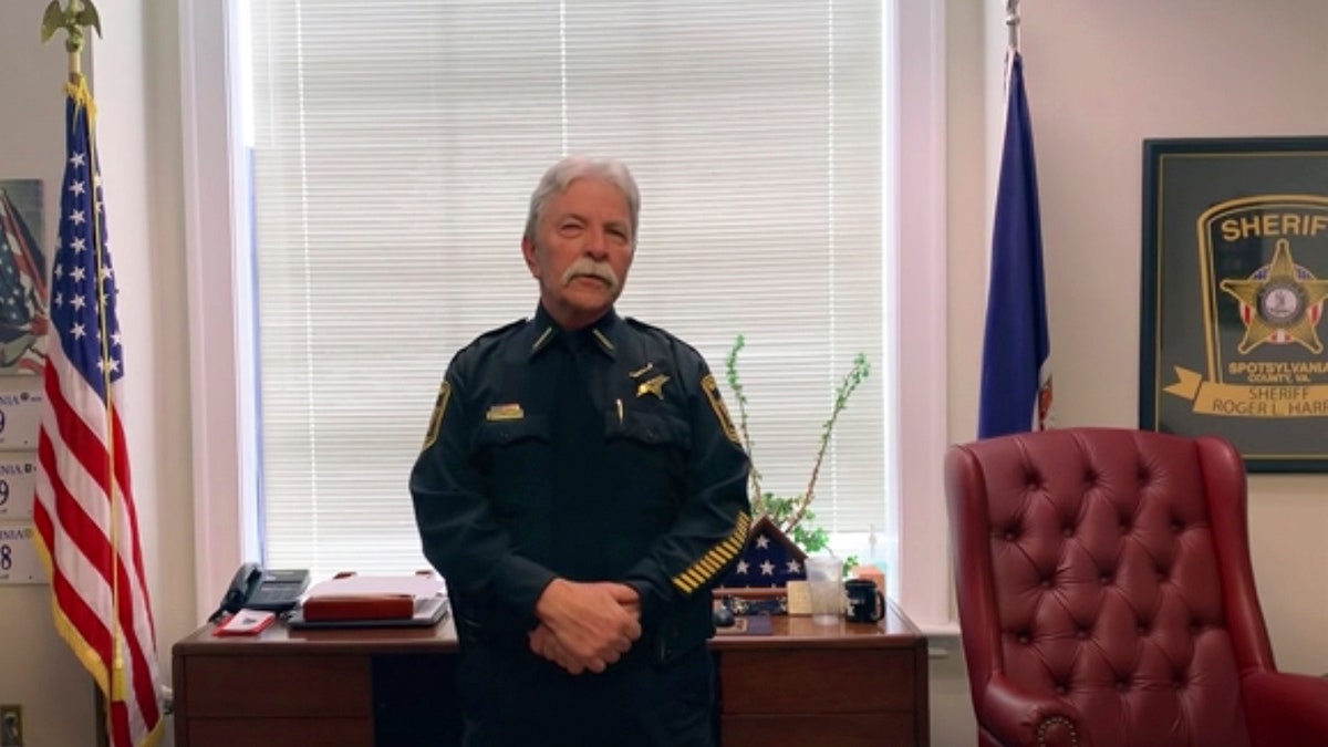 Spotsylvania County Sheriff Roger Harris explaining the Body camera footage and 911 audio released late Friday. (Spotsylvania County Sheriff's Office via AP)