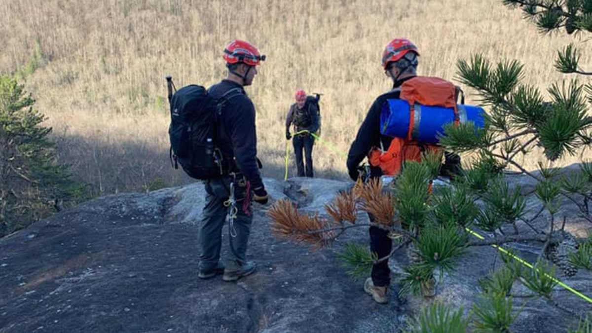 Transylvania County Rescue Squad members respond after a man tumbled 1,000 feet in North Carolina's Pisgah National Forest. (Photo: Transylvania County Rescue Squad)