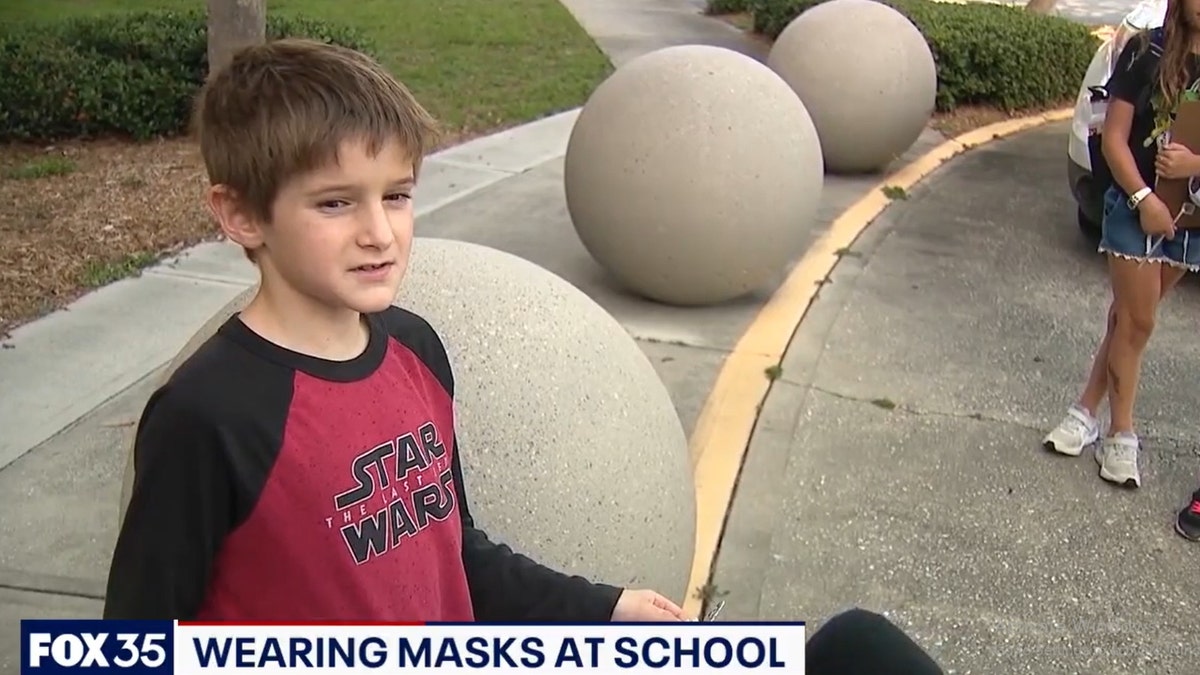 8-year-old Florida boy launches petition to make masks optional in schools (Credit: Fox 35 Orlando)