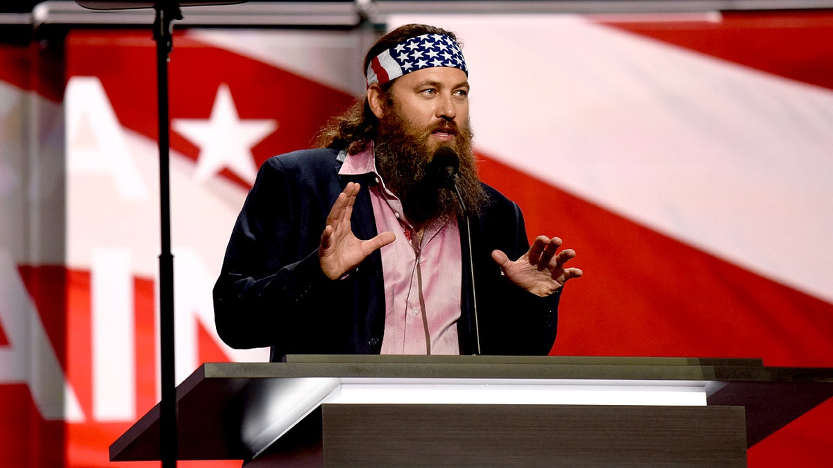 Robertson is pictured here addressing the Republican National Convention in Cleveland, Ohio on July 17, 2016. He told Fox News he doesn't 'have any desire' to run for political office.