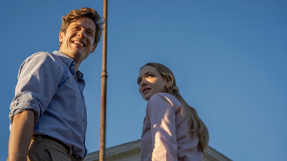 This image released by Netflix shows James Norton (L) and Amanda Seyfried (R) in a scene from 'Things Heard &amp; Seen.'