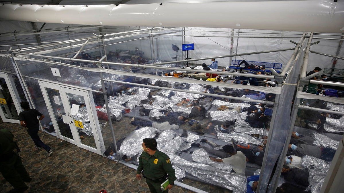 Minors, on March 30, inside a pod at the Donna Department of Homeland Security holding facility in Texas. (AP, File)