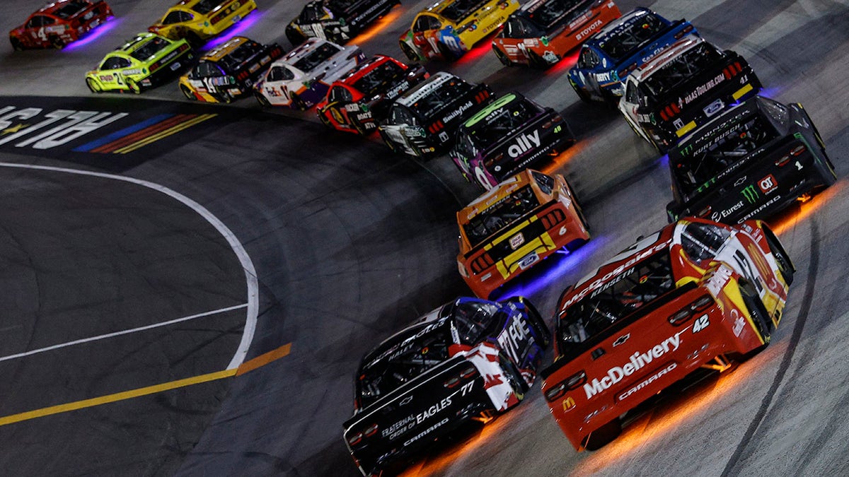 .The 2020 All-Star race was held at Bristol Motor Speedway with cars featuring underglow lighting