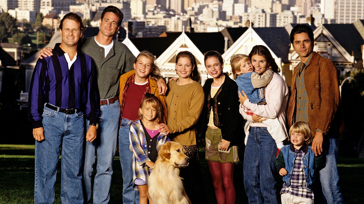 Full House cast on set